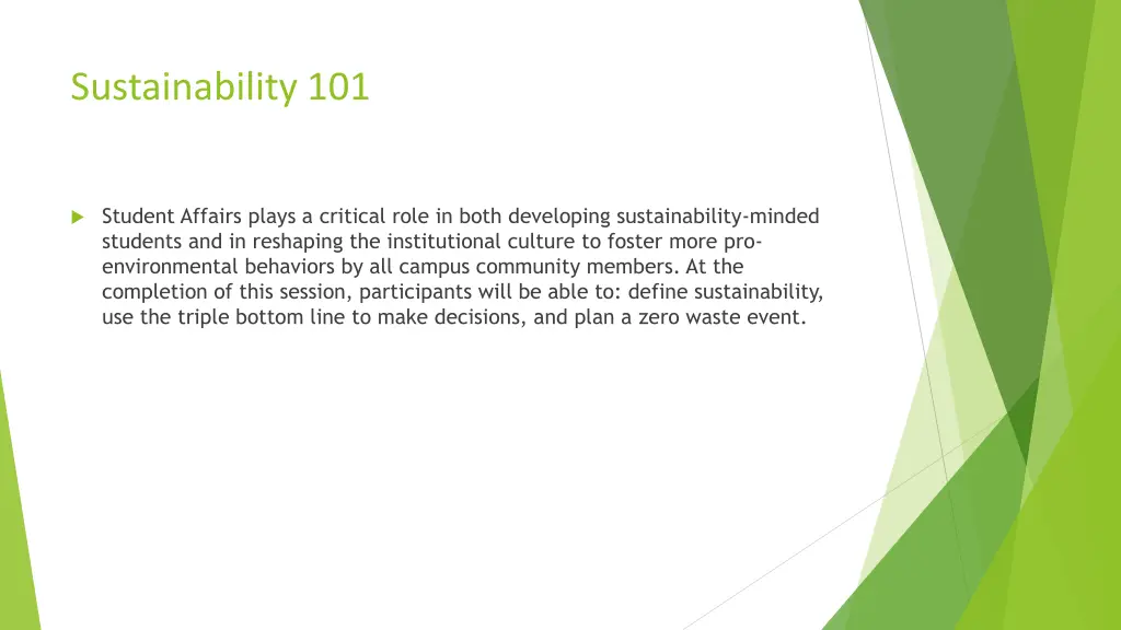 sustainability 101