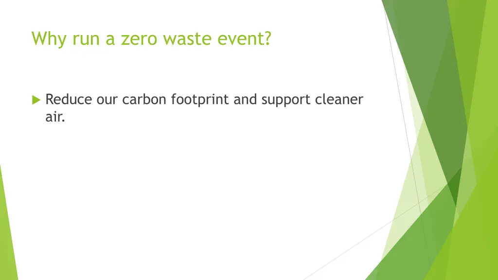 why run a zero waste event