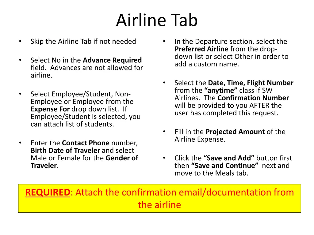 airline tab