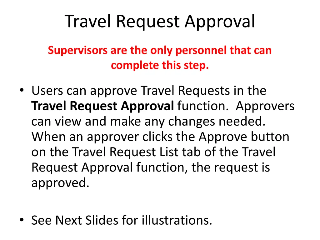 travel request approval