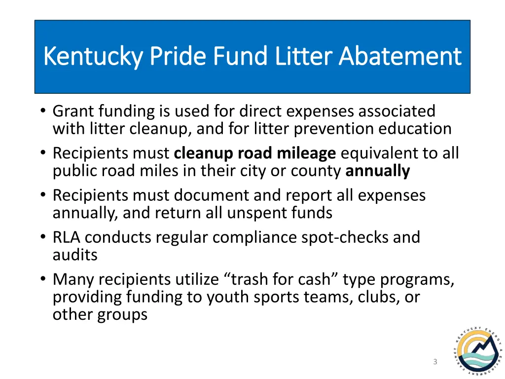 kentucky pride fund litter abatement kentucky 1