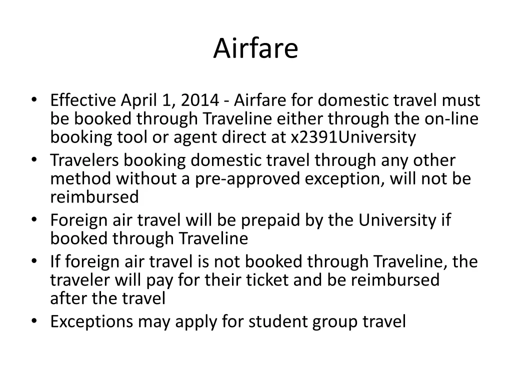 airfare