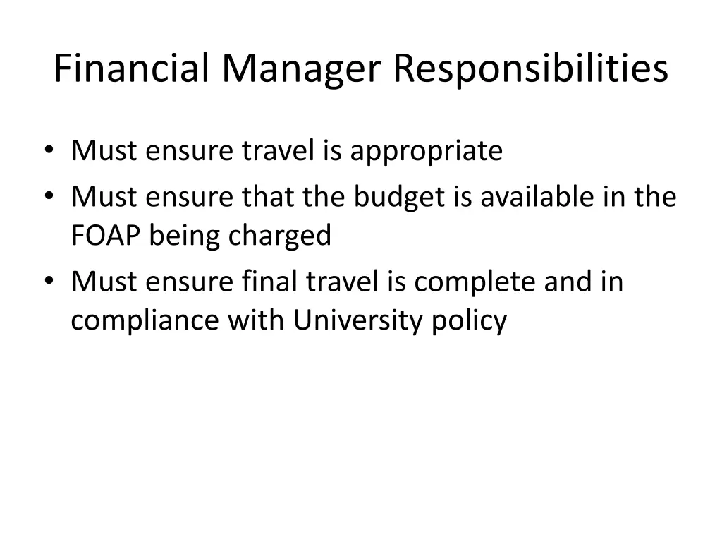 financial manager responsibilities