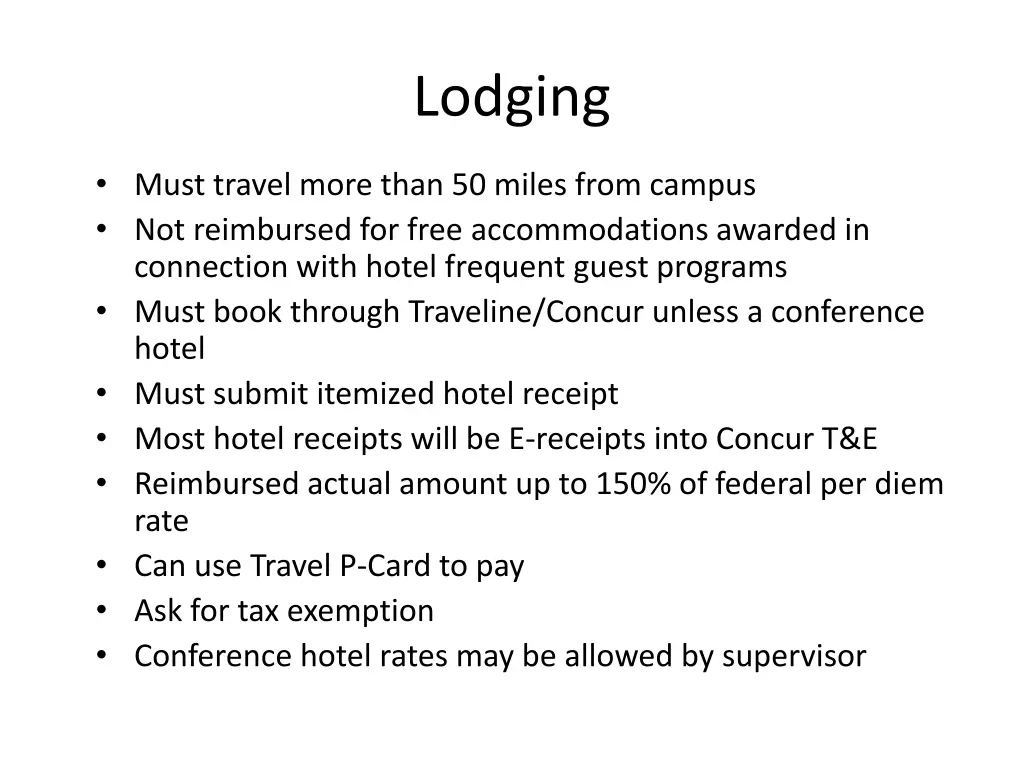 lodging