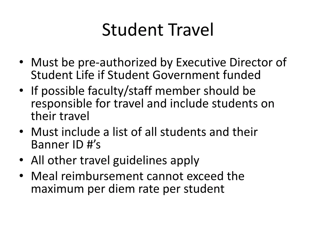 student travel