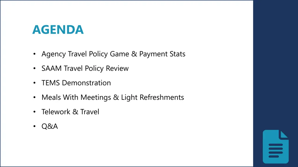 agenda