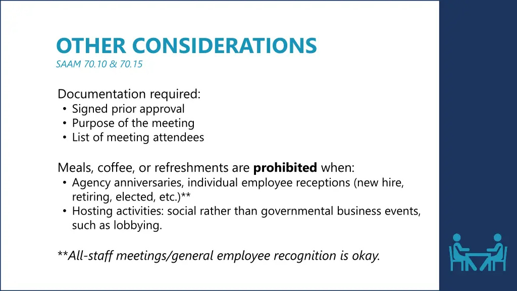 other considerations saam 70 10 70 15