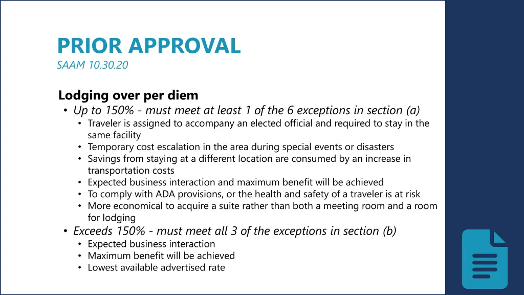 prior approval saam 10 30 20