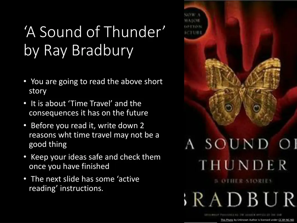 a sound of thunder by ray bradbury
