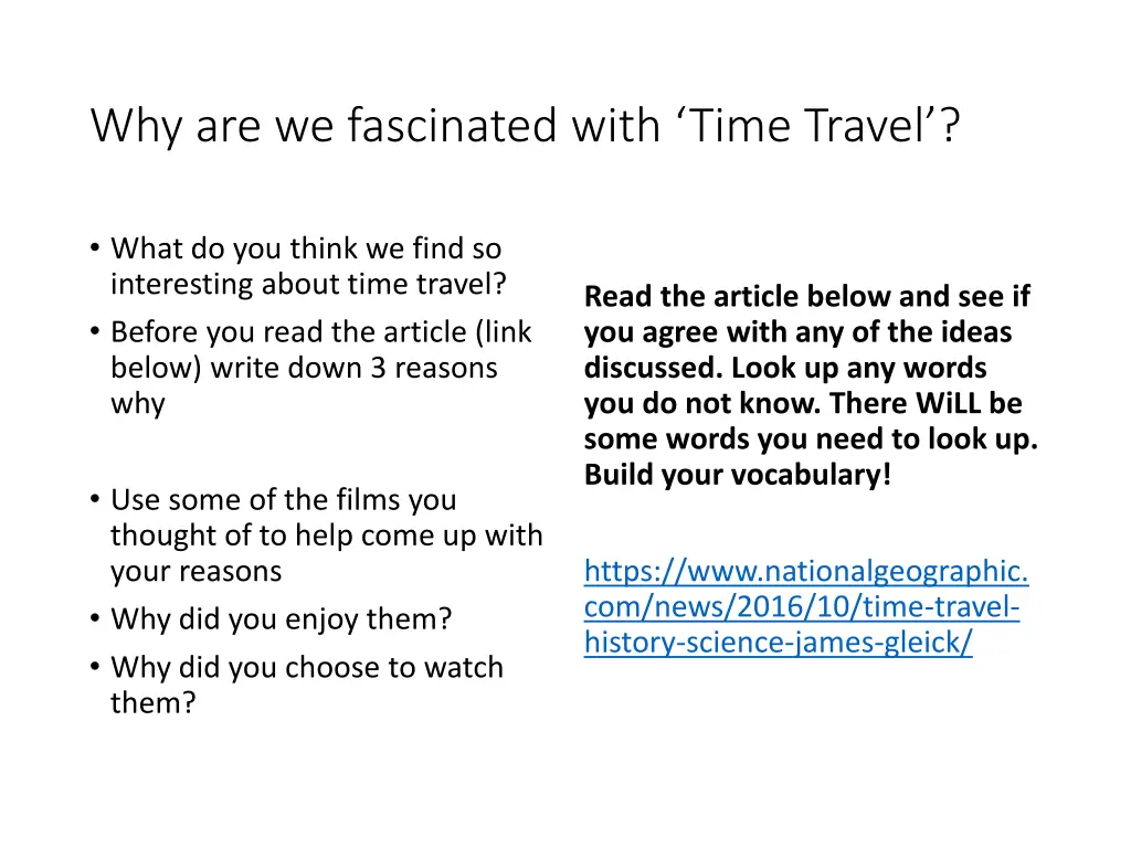 why are we fascinated with time travel