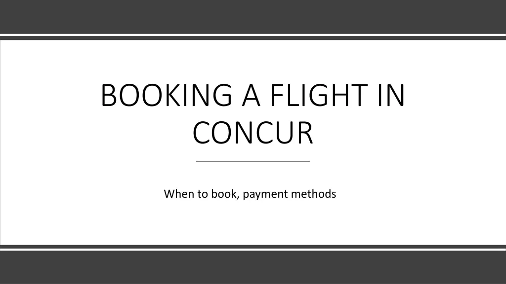 booking a flight in concur