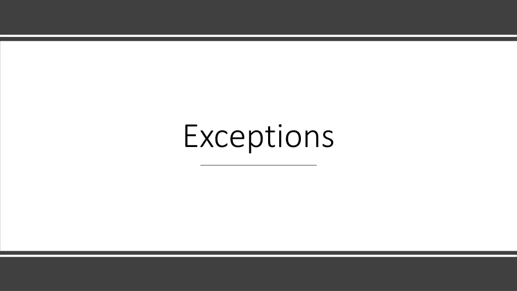 exceptions
