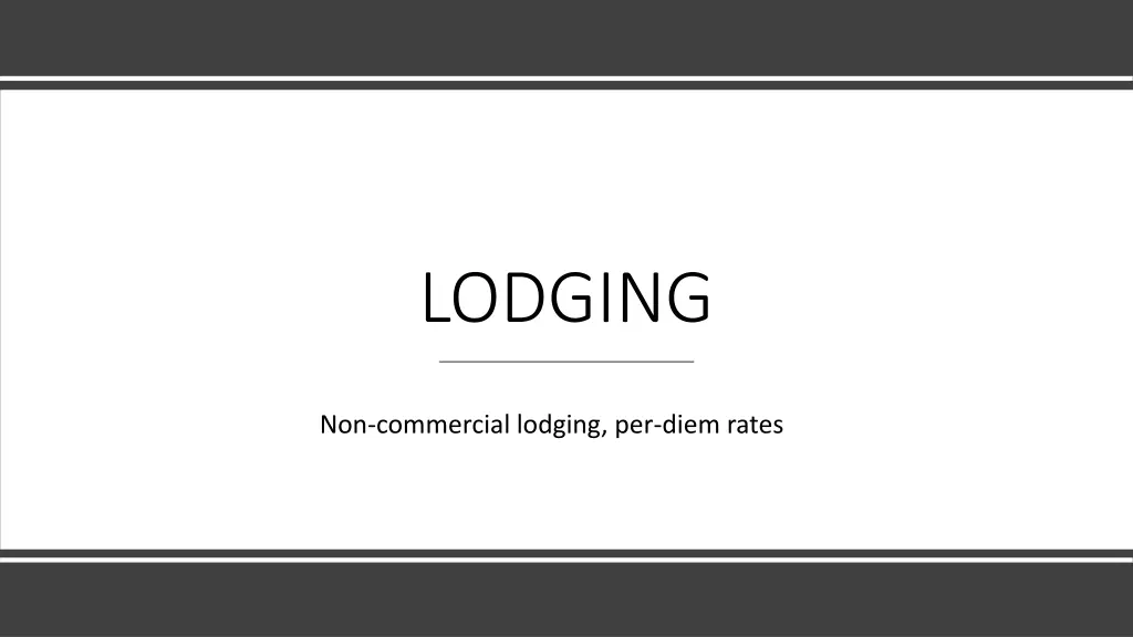 lodging