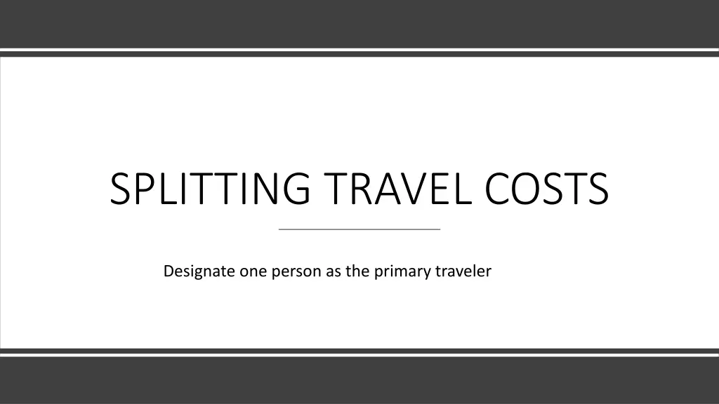 splitting travel costs