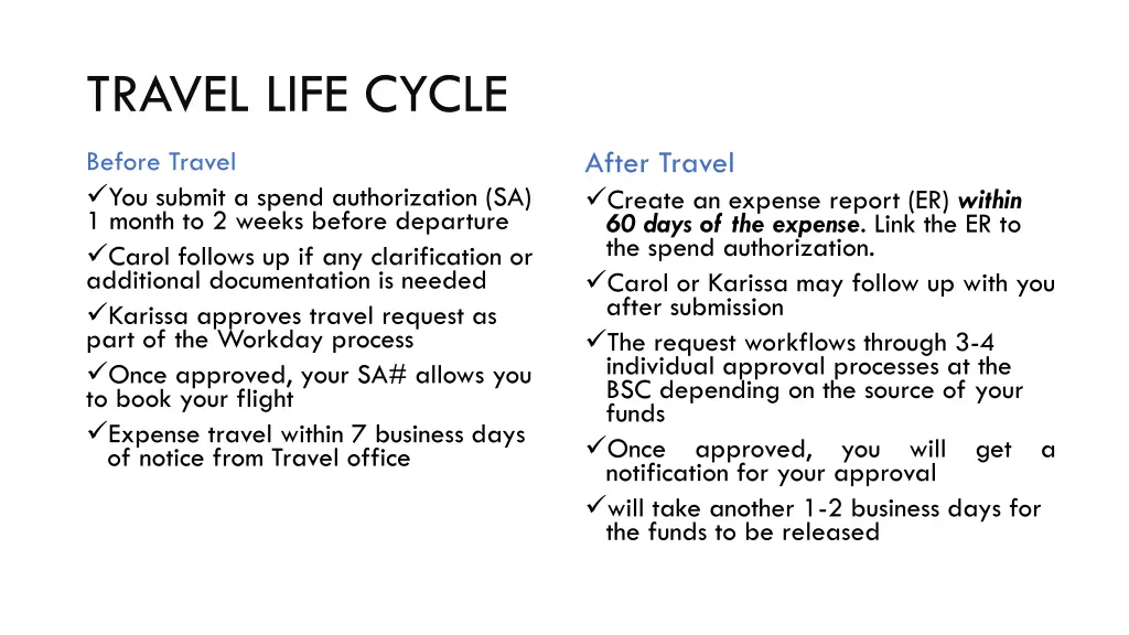 travel life cycle