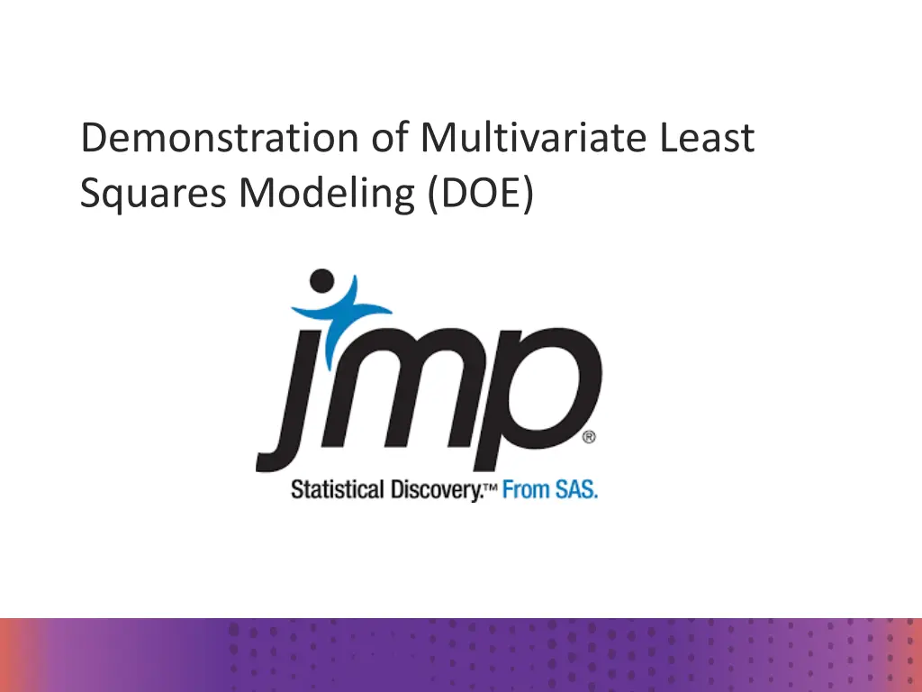 demonstration of multivariate least squares