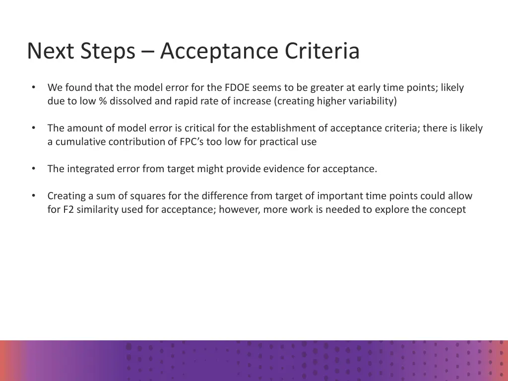 next steps acceptance criteria