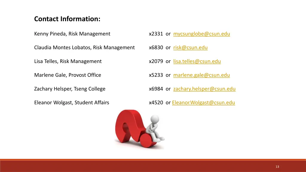 contact information