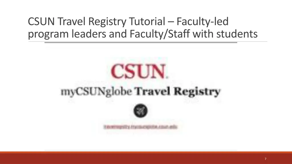 csun travel registry tutorial faculty led program