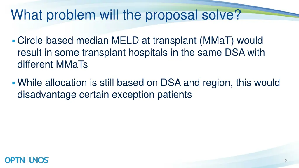 what problem will the proposal solve