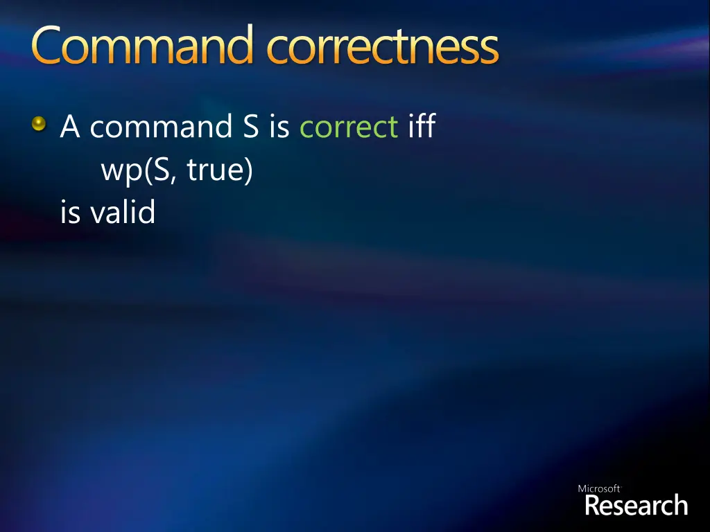 command correctness