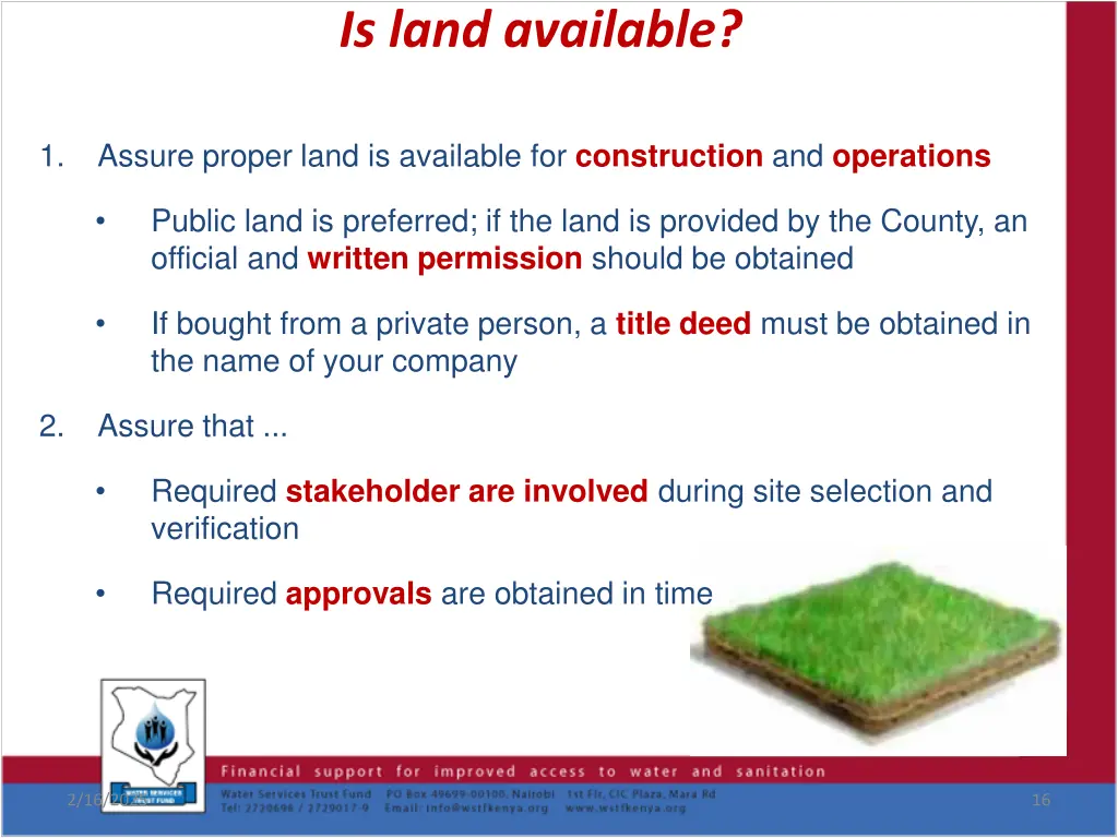 is land available 1