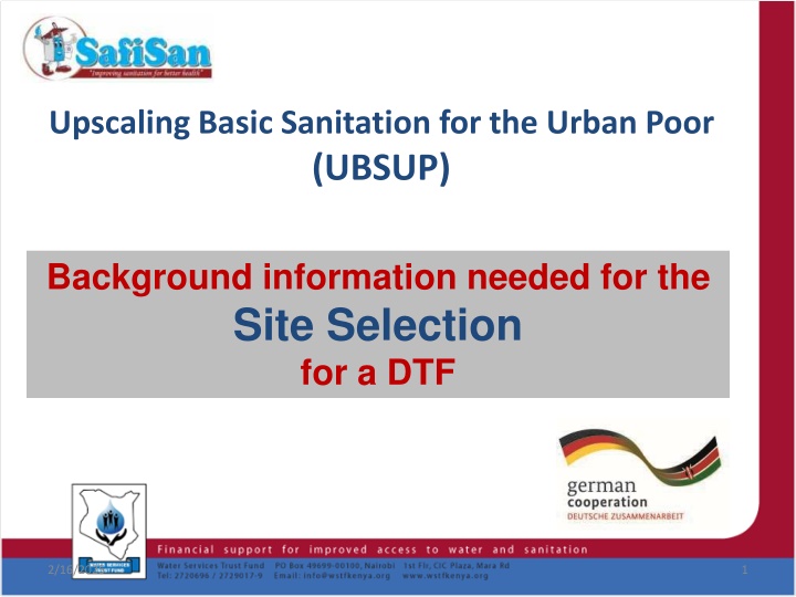 upscaling basic sanitation for the urban poor
