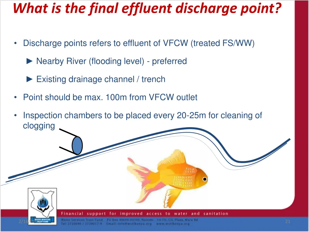 what is the final effluent discharge point