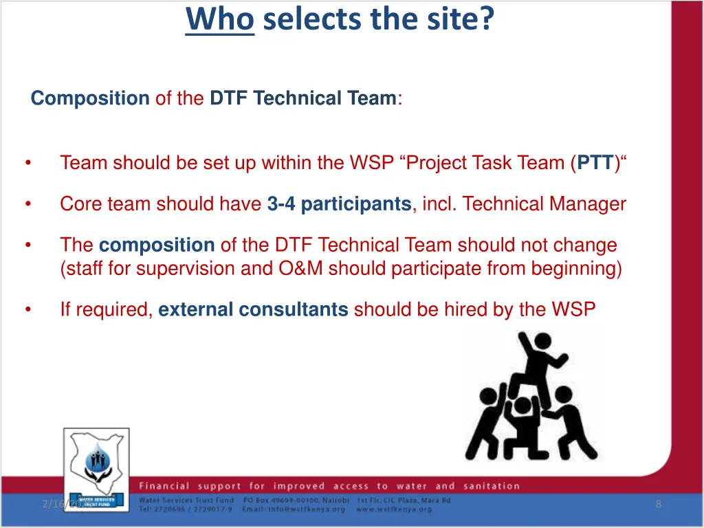 who selects the site 1