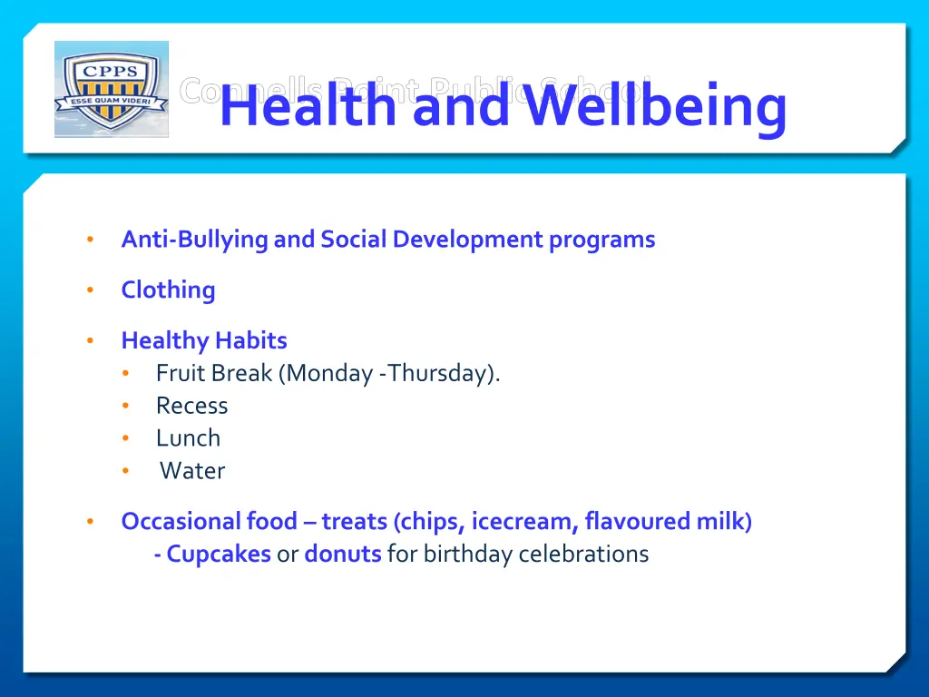health and wellbeing