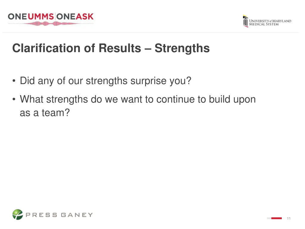 clarification of results strengths