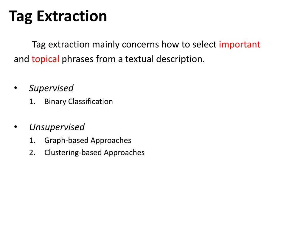 tag extraction