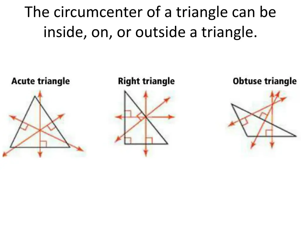 the circumcenter of a triangle can be inside