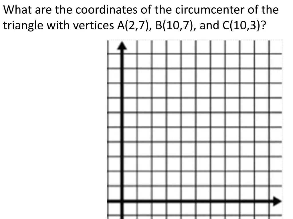 what are the coordinates of the circumcenter