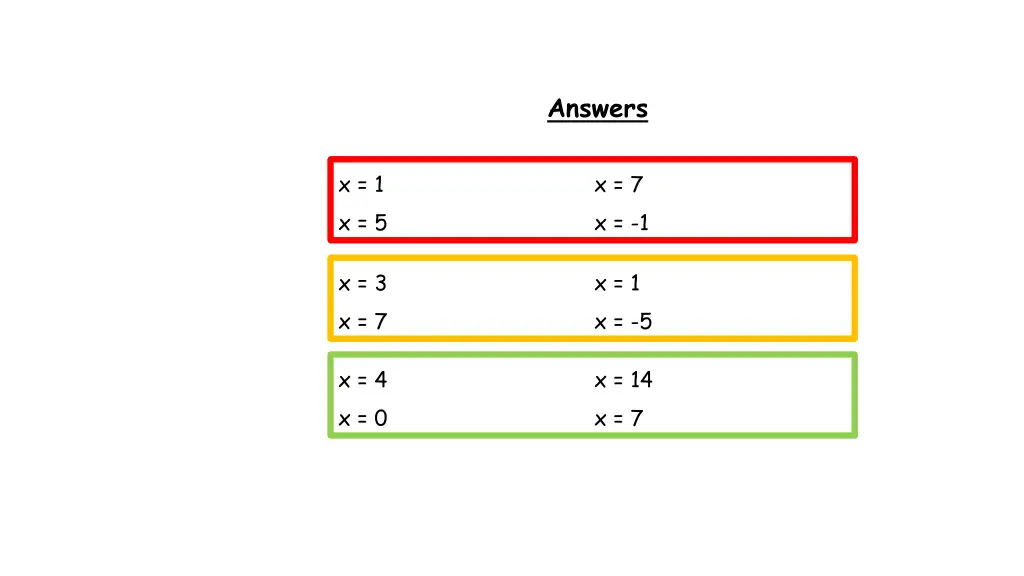 answers