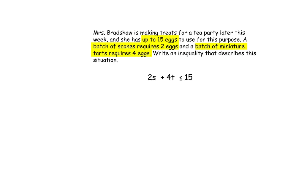 mrs bradshaw is making treats for a tea party