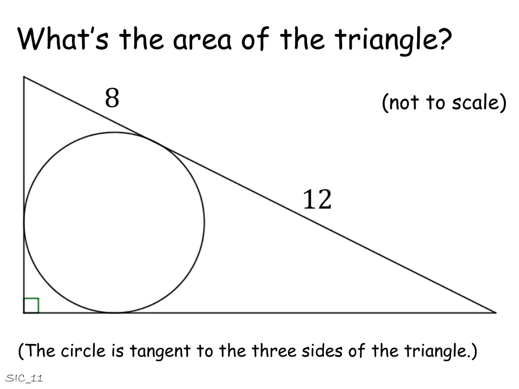what s the area of the triangle 11