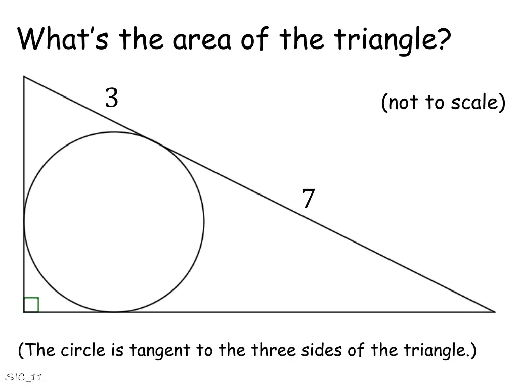 what s the area of the triangle 5