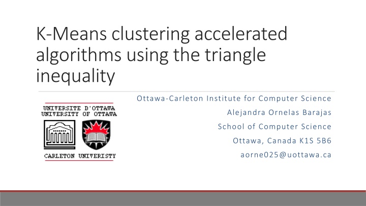 k means clustering accelerated algorithms using