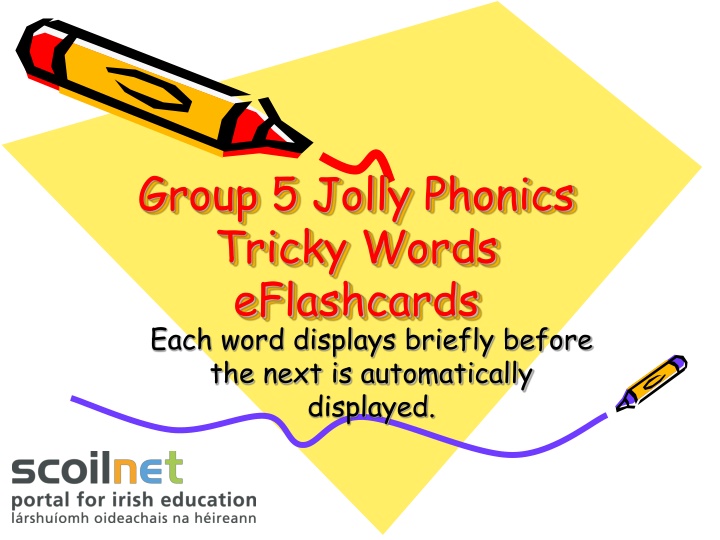 group 5 jolly phonics tricky words eflashcards