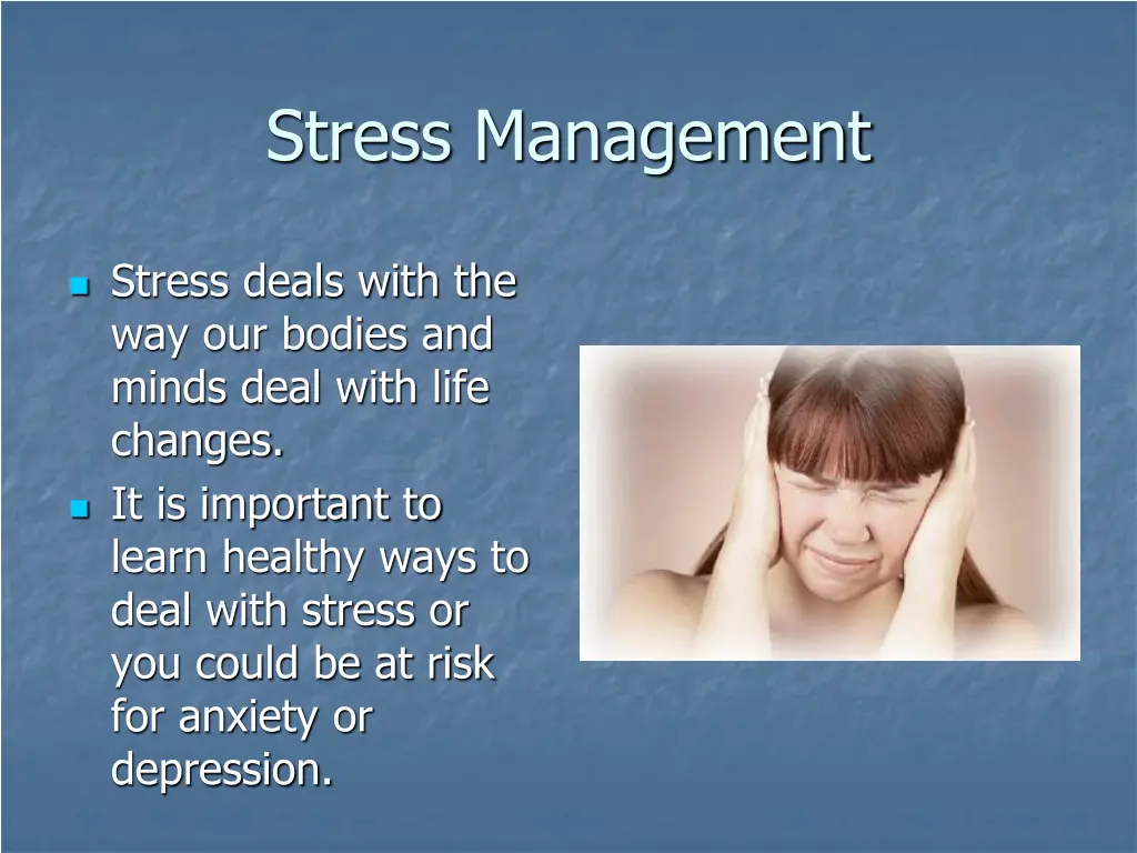 stress management
