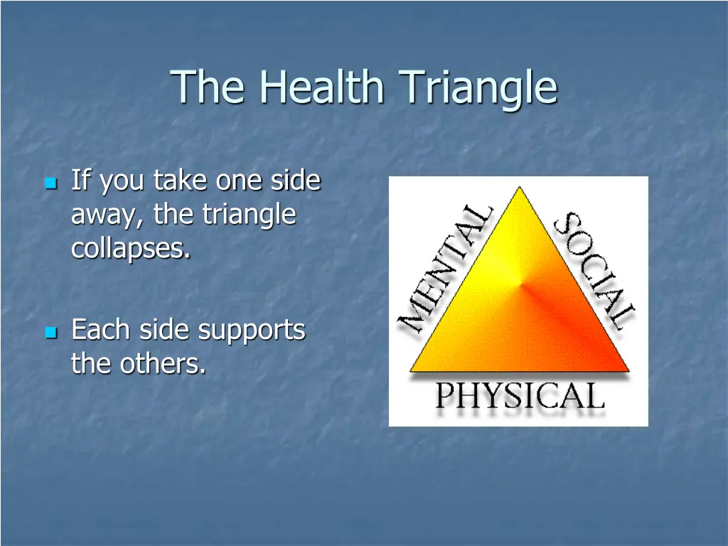 the health triangle