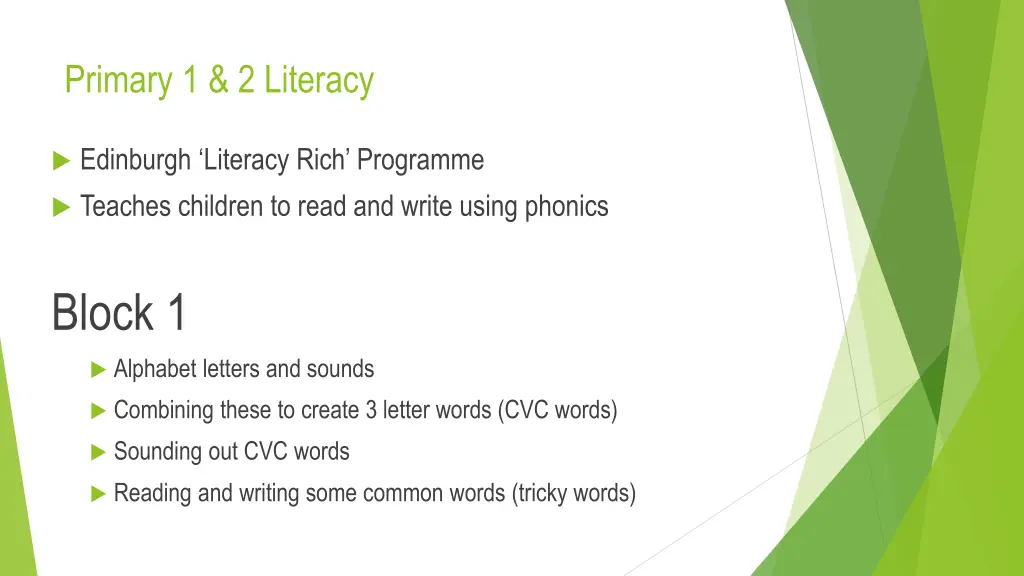 primary 1 2 literacy
