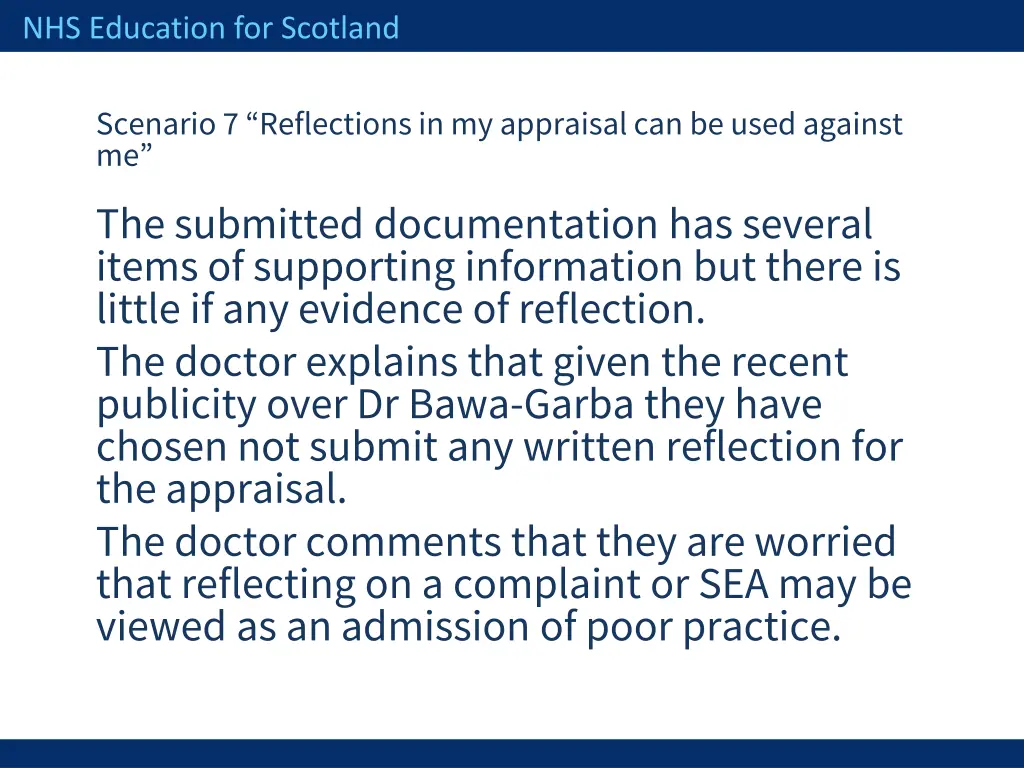 nhs education for scotland 18
