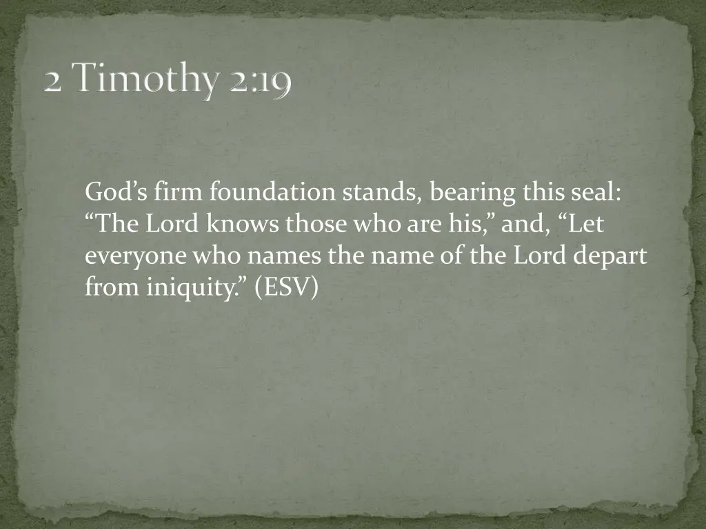 2 timothy 2 19