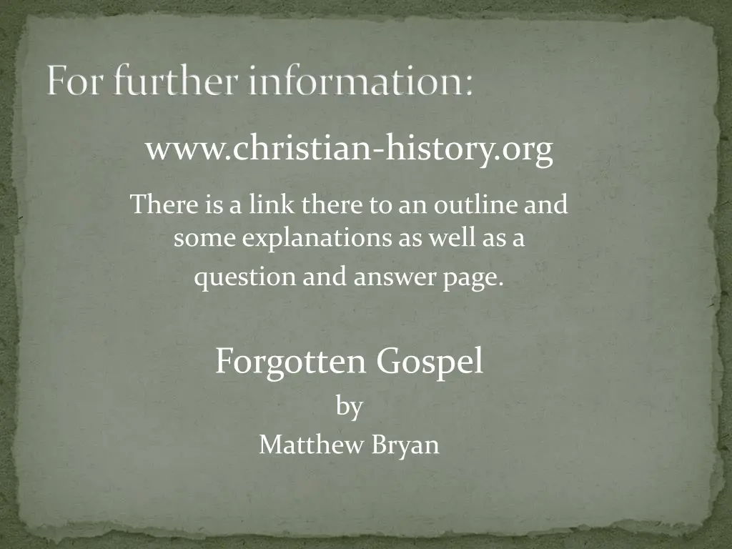 for further information