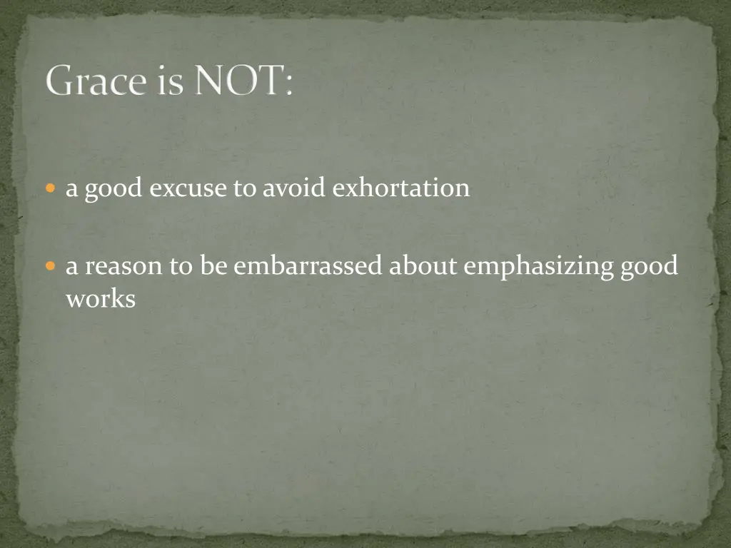 grace is not