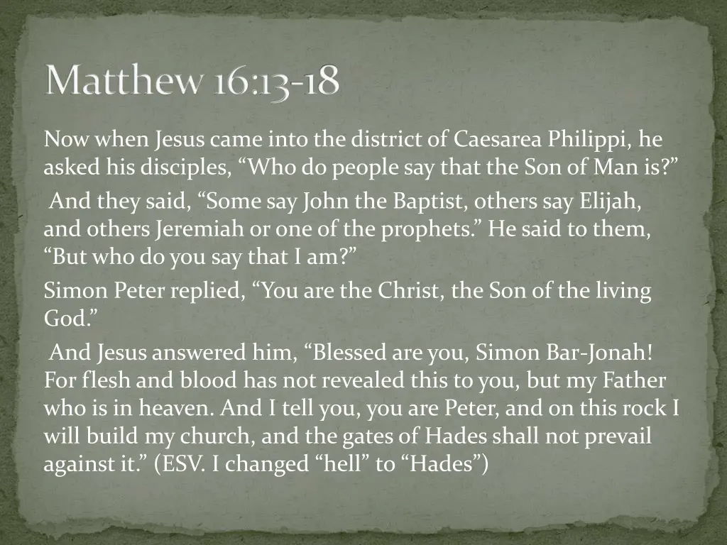 matthew 16 13 18