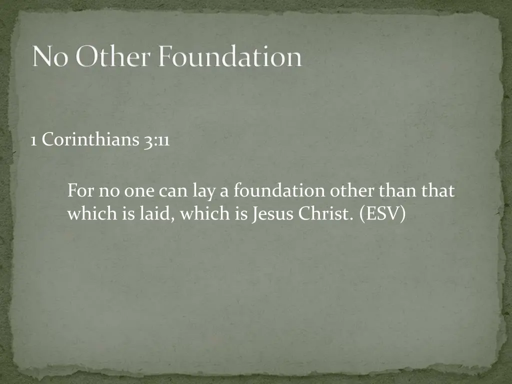 no other foundation