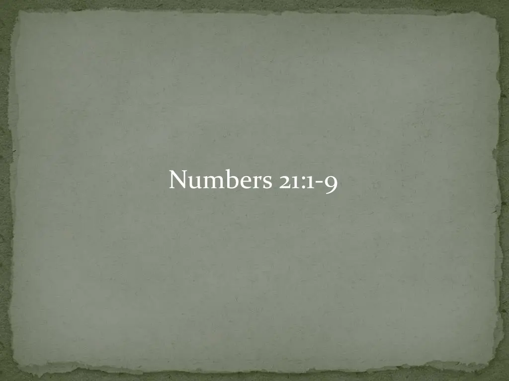 numbers 21 1 9